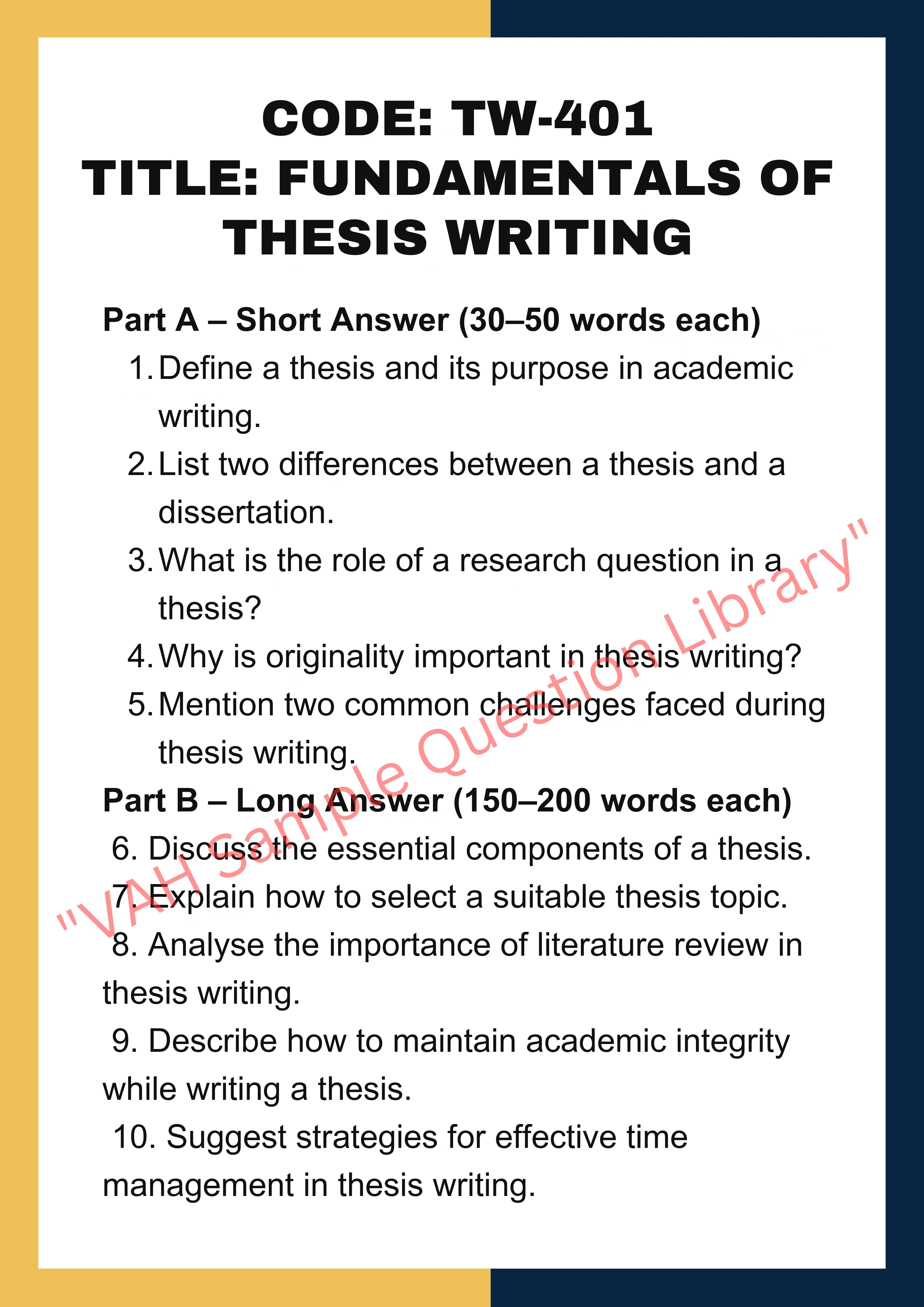 Thesis writing services