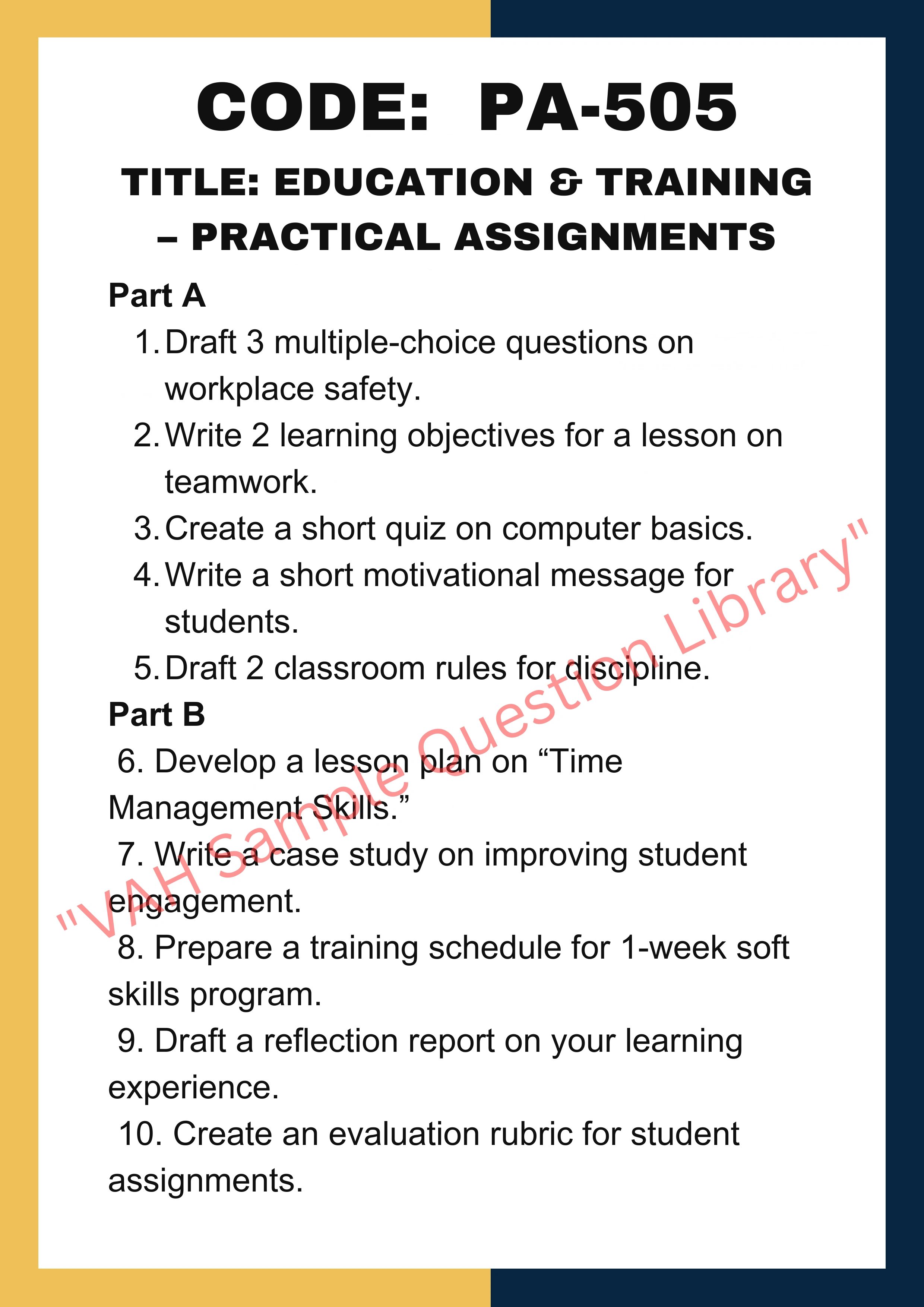 Practical assignments help