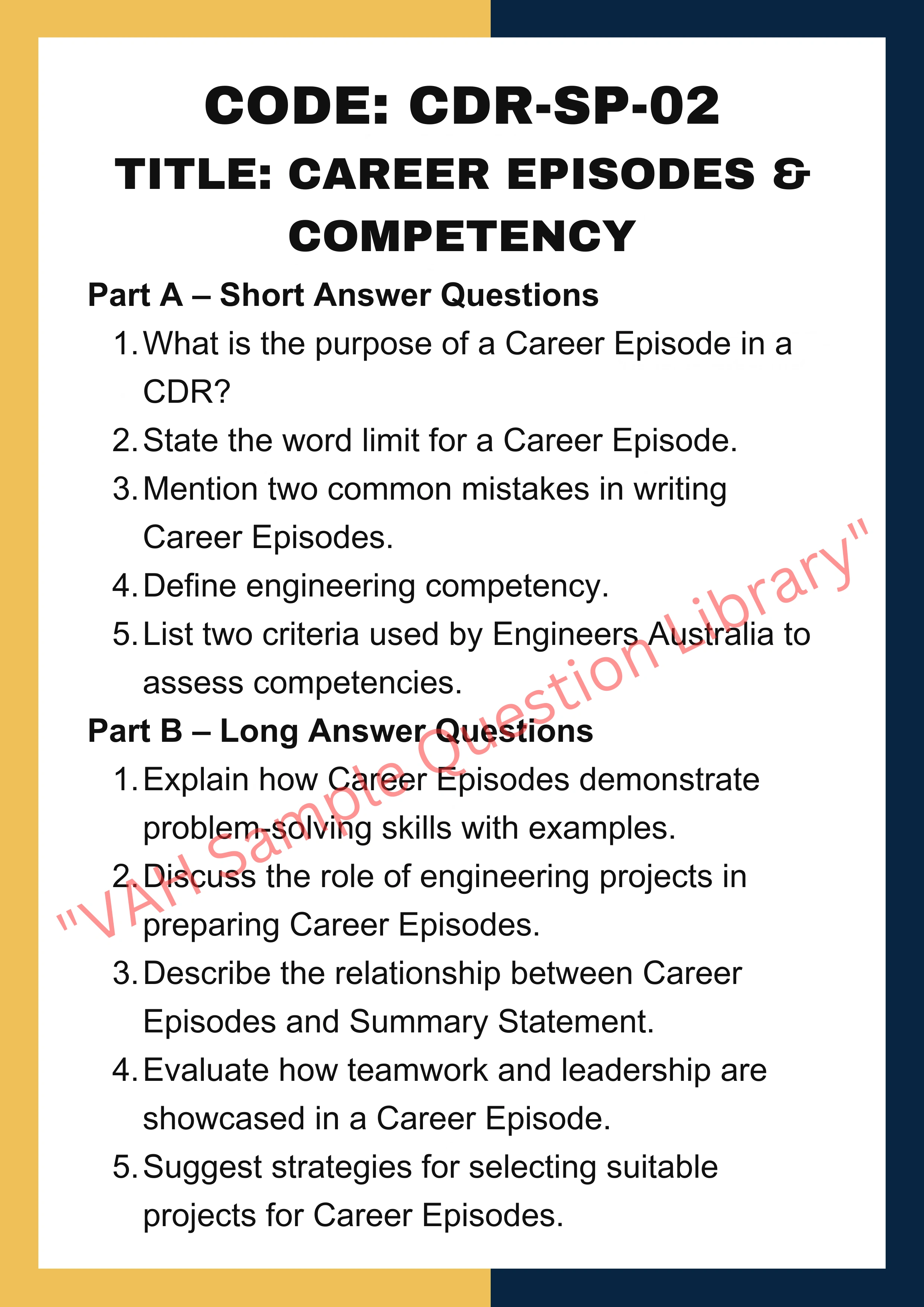 CDR Projects