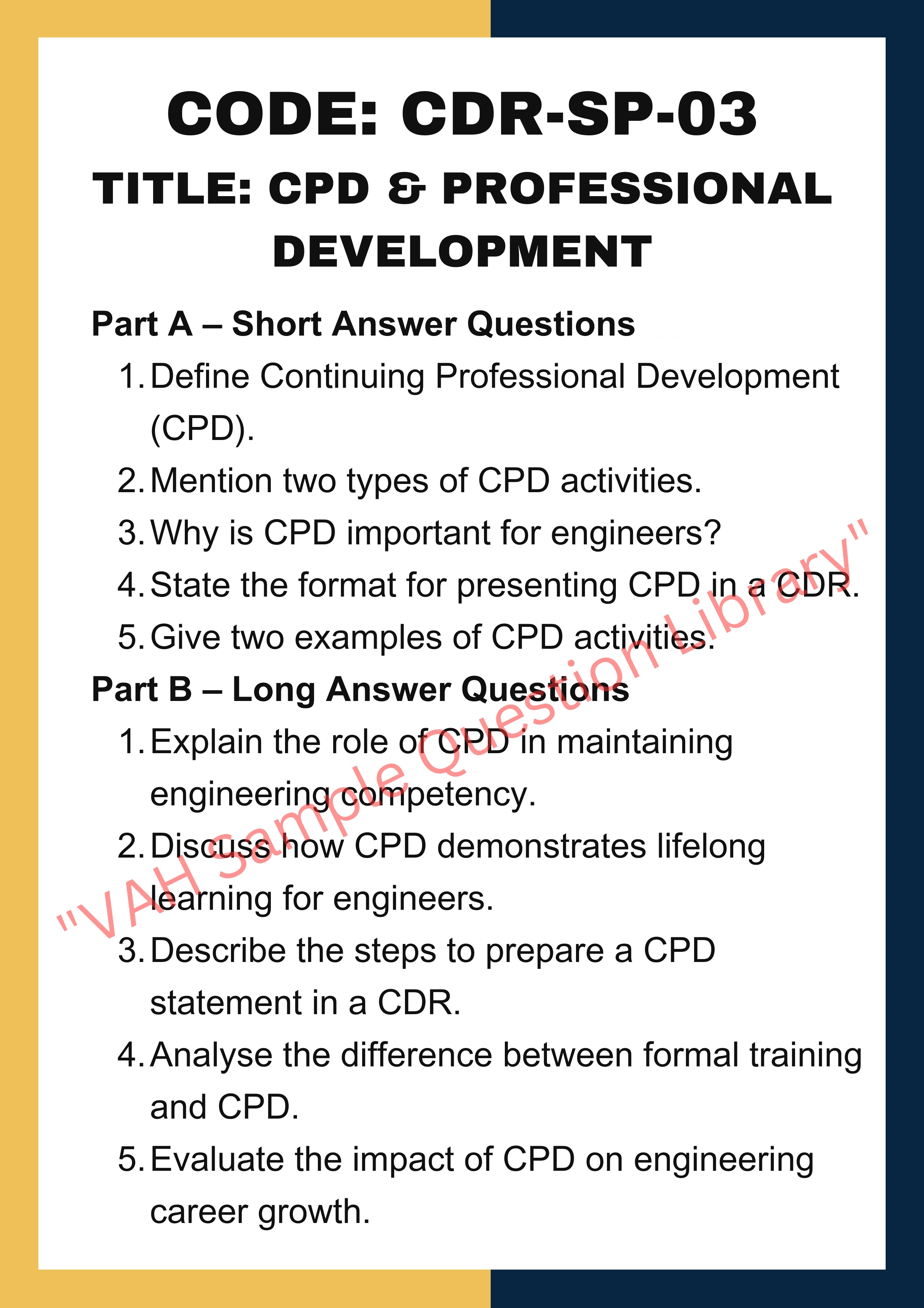 CDR Projects