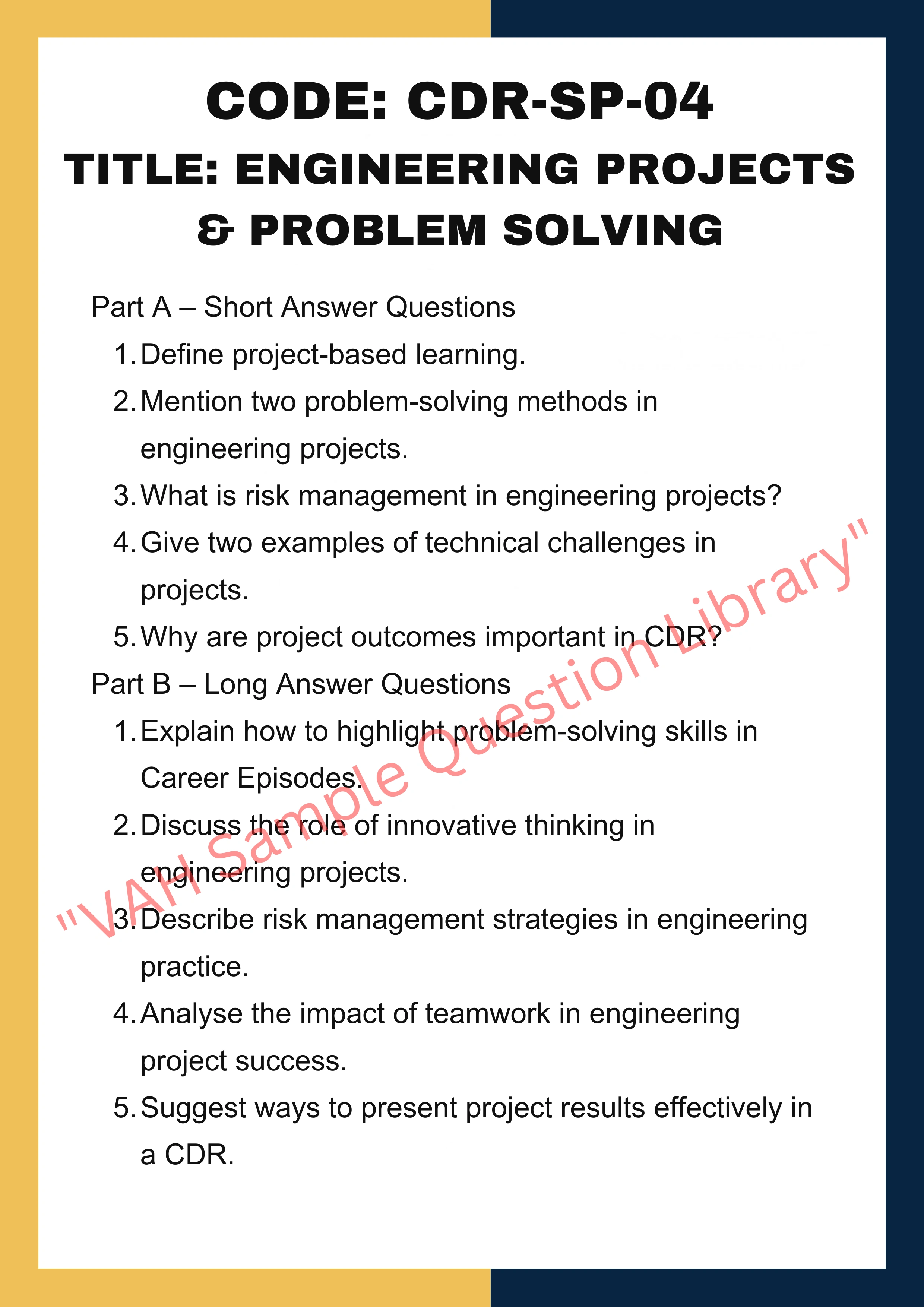 CDR Projects