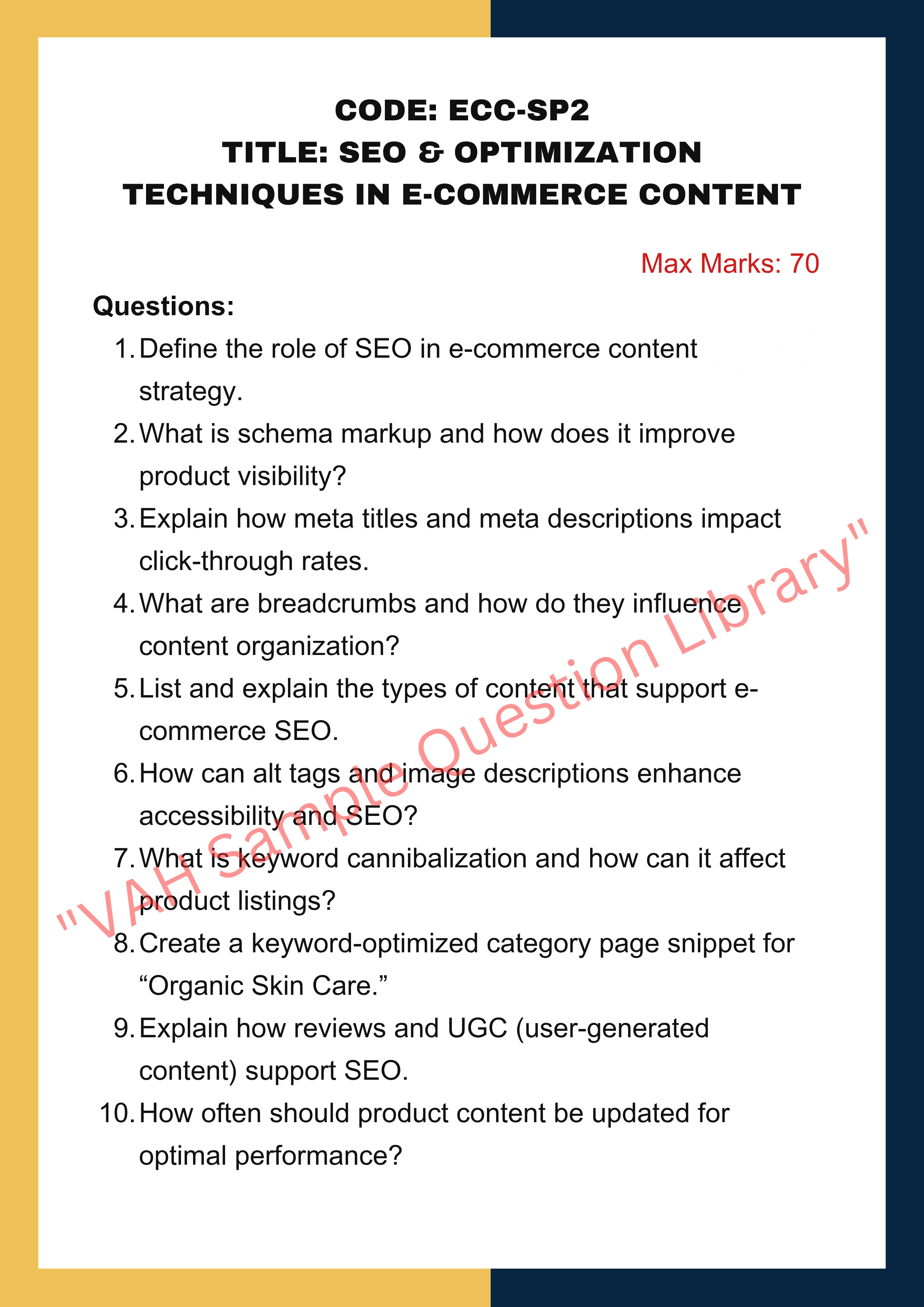 E-commerce content