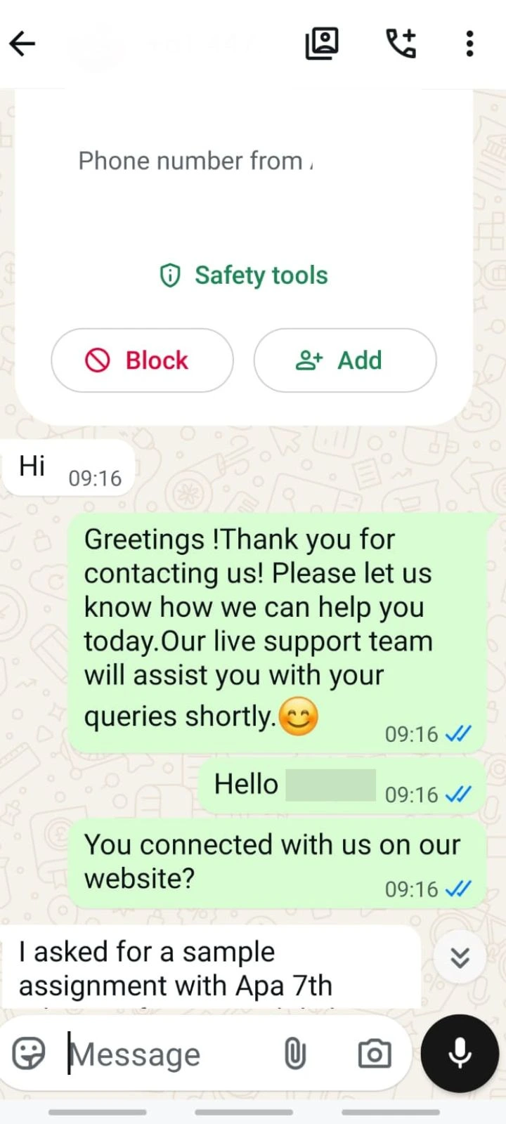 Sample Assignment