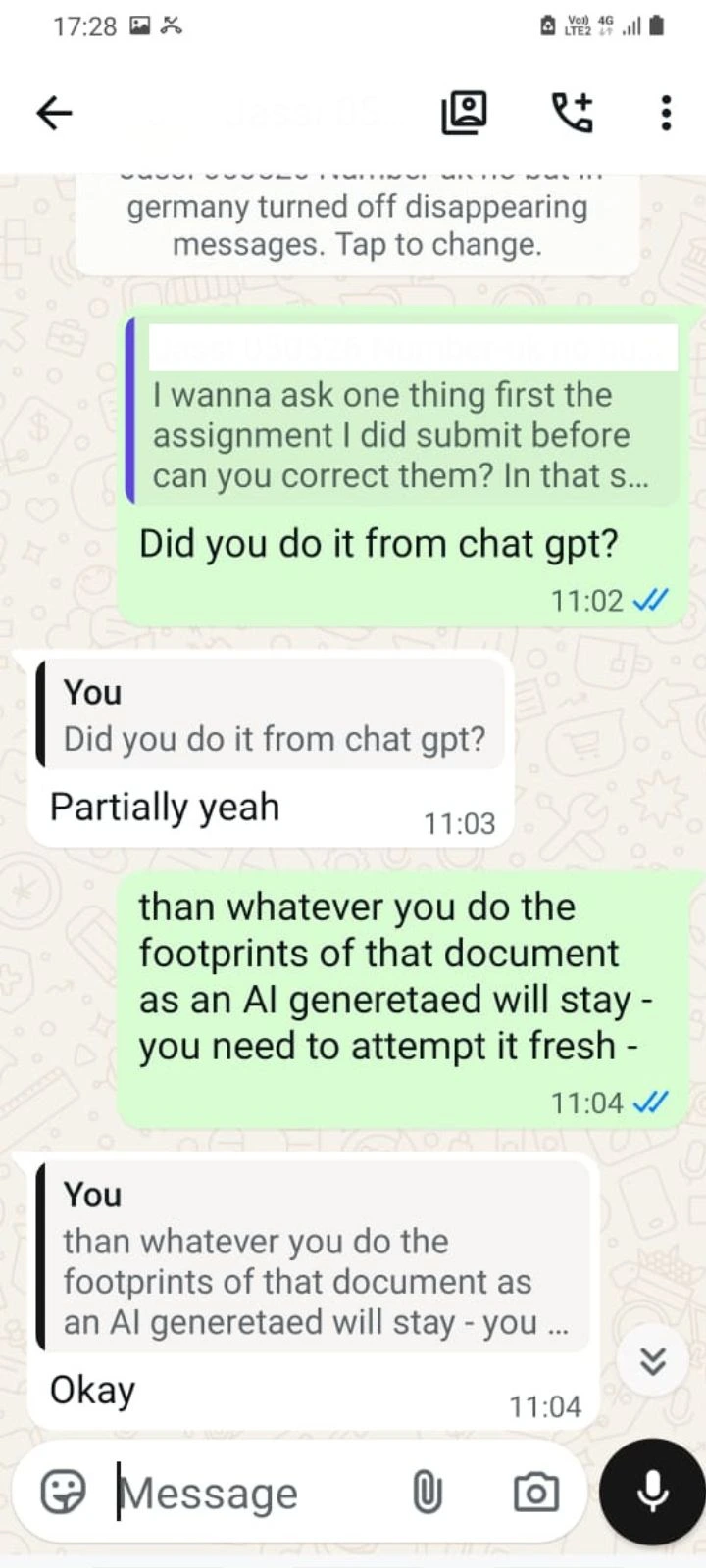 AI-Generated Assignment Correction Support